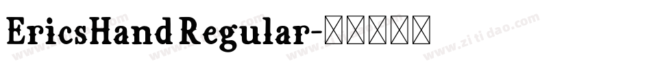 EricsHand Regular字体转换